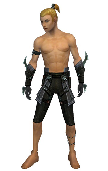 File:Assassin Luxon armor m gray front arms legs.png