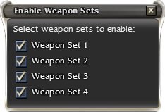 Enable all Weapon Sets