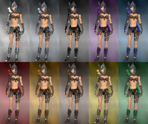 Female warrior Elite Gladiator armor dye chart.png