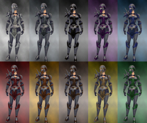 Female warrior Platemail armor dye chart.png
