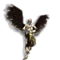 The Miniature Harpy Ranger is a white miniature.