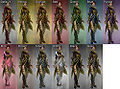 Female outfit dye chart
