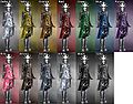 Female outfit dye chart