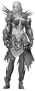 Jora Deldrimor armor B&W.jpg