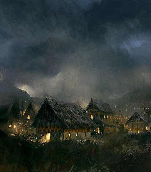 File:"Thatched Roof Huts" concept art.jpg