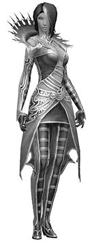 Livia Deldrimor armor B&W.jpg