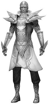 General Morgahn Primeval armor B&W.jpg
