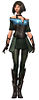 Gwen wearing Ebon Vanguard armor